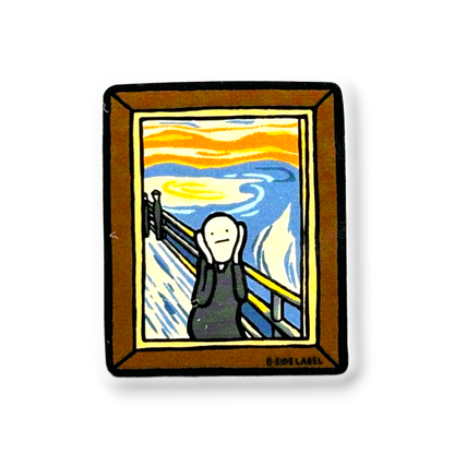 The Scream Portrait ✦ B-Side Label Sticker — visually confirmed original from the sticker folder
