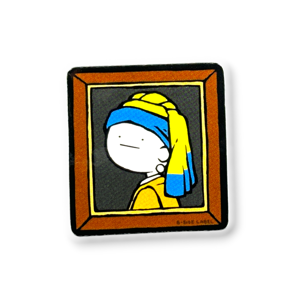 Girl Pearl Earring Portrait ✦ B-Side Label Sticker — visually confirmed original from the sticker folder