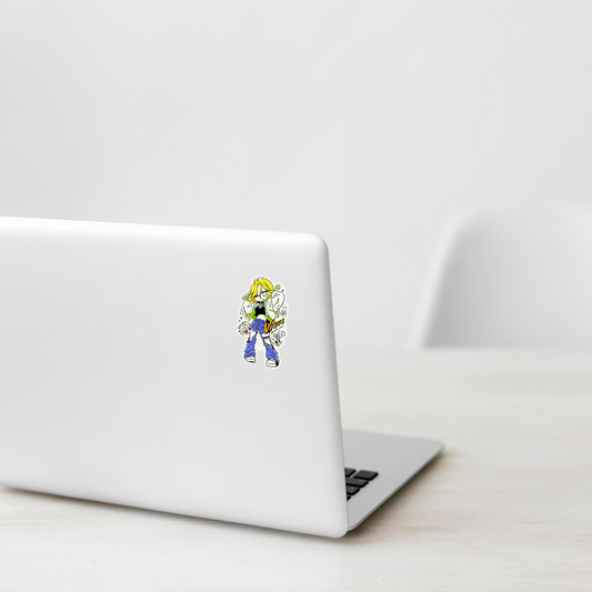 Fashionable Blonde Girlie ✦ B-Side Label Sticker