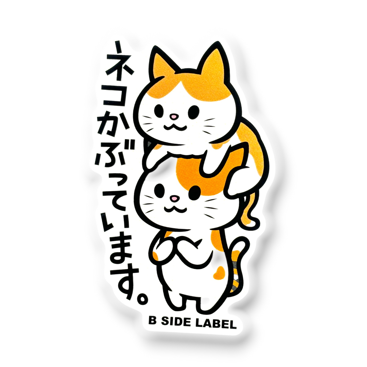 Cute Cat Hat ✦ B-Side Label Sticker — visually confirmed original from the sticker folder