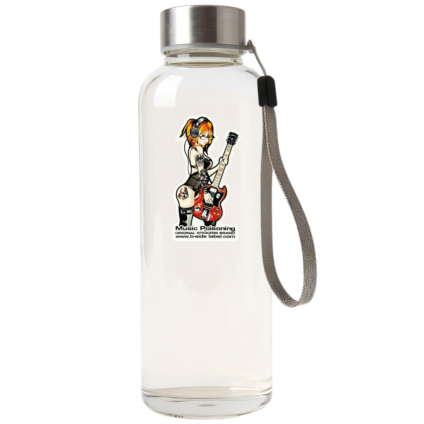 Tattooed Guitar Girlie ✦ B-Side Label Sticker