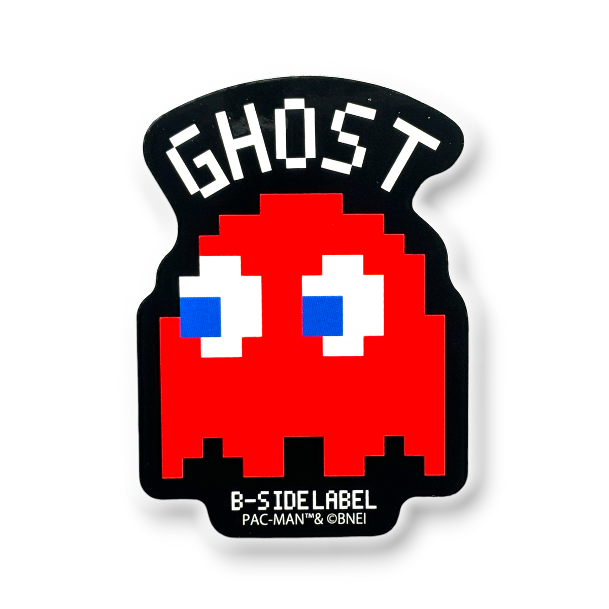 Pac Man Blinky ✦ B-Side Label Sticker — visually confirmed original from the sticker folder