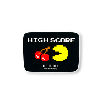 Pac Man High Score ✦ B-Side Label Sticker — visually confirmed original from the sticker folder