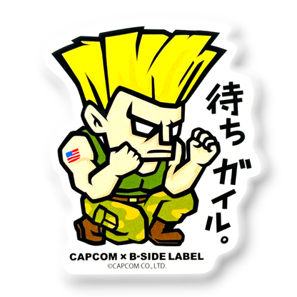 Street Fighter Guile (Crouch Pose) ✦ B-Side Label Sticker
