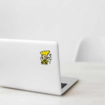 Street Fighter Guile (Crouch Pose) ✦ B-Side Label Sticker
