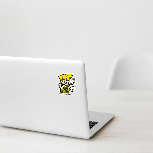 Street Fighter Guile (Crouch Pose) ✦ B-Side Label Sticker