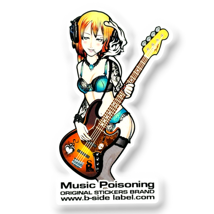 Tattooed Bass Girlie ✦ B-Side Label Sticker