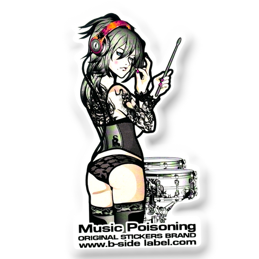 Tattooed Drummer Girl ✦ B-Side Label Sticker