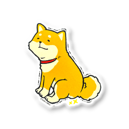 Cute Poopy Shiba Inu ✦ B-Side Label Sticker — visually confirmed original from the sticker folder