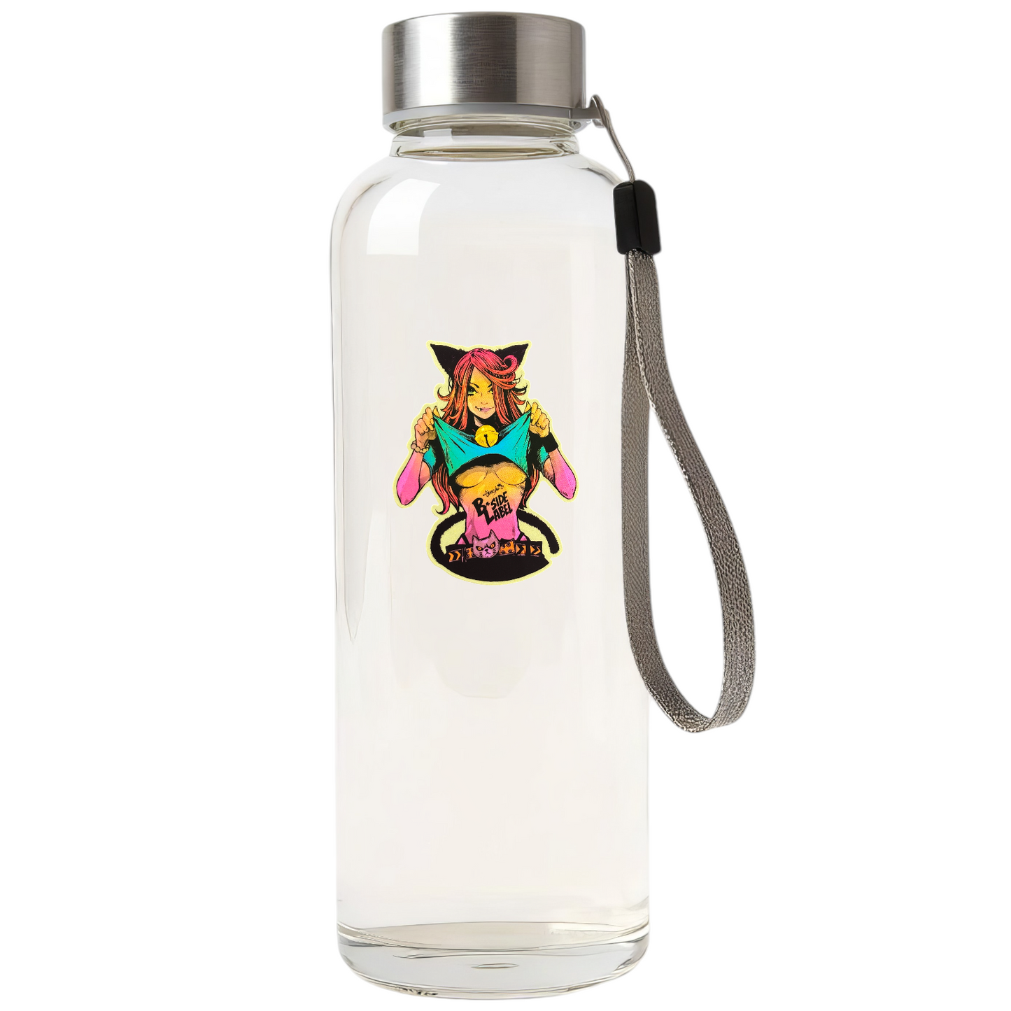 Playful Cat Girl ✦ B-Side Label Sticker