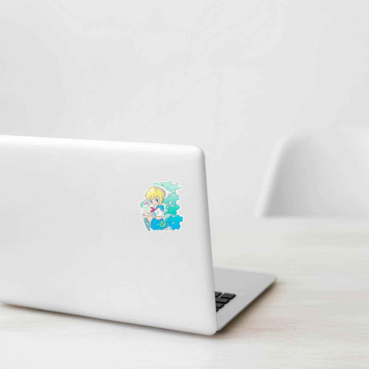 Playful Shark Attack Girlie ✦ B-Side Label Sticker