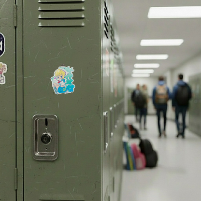 Playful Shark Attack Girlie ✦ B-Side Label Sticker