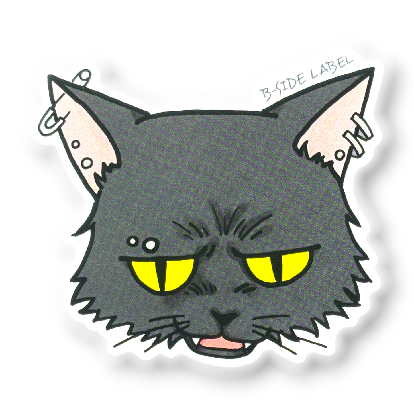 Black Cat & Piercings ✦ B-Side Label Sticker