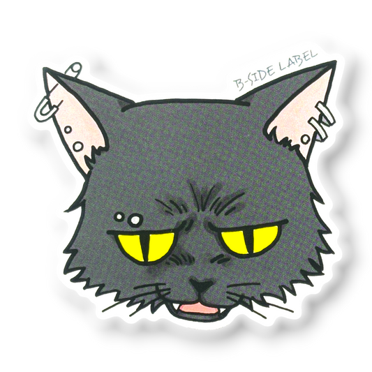 Black Cat & Piercings ✦ B-Side Label Sticker