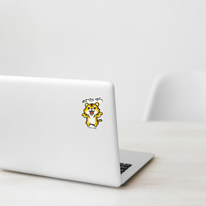 Cute Leaping Tiger ✦ B-Side Label Sticker