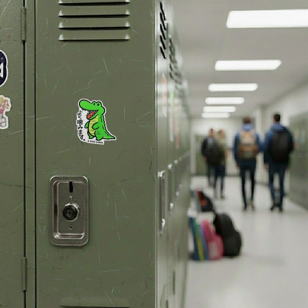 Cute Smiling Alligator ✦ B-Side Label Sticker