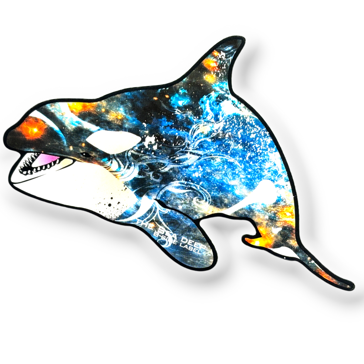 Colorful Orca Killer Whale ✦ B-Side Label Sticker — visually confirmed original from the sticker folder