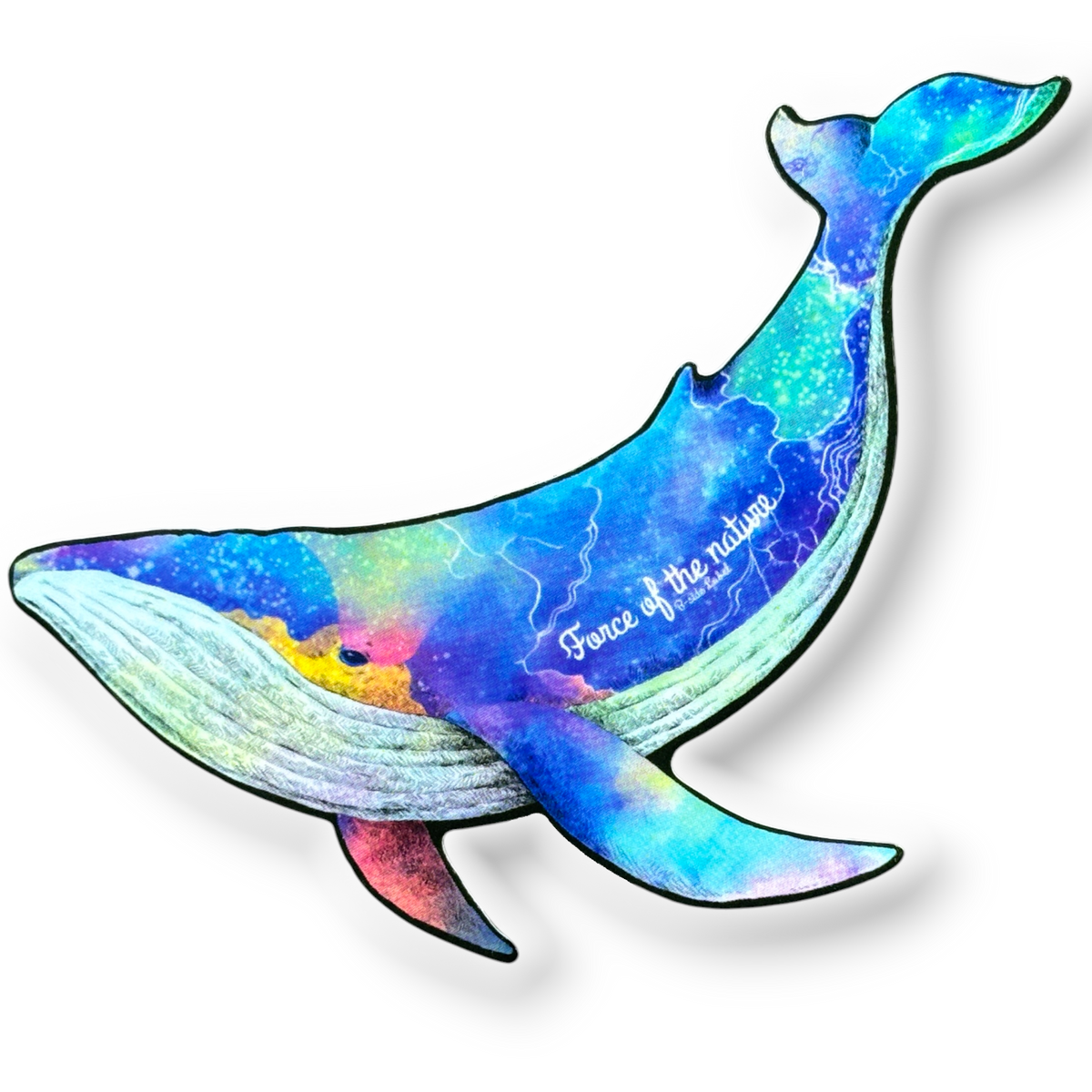 Colorful Whale ✦ B-Side Label Sticker — visually confirmed original from the sticker folder