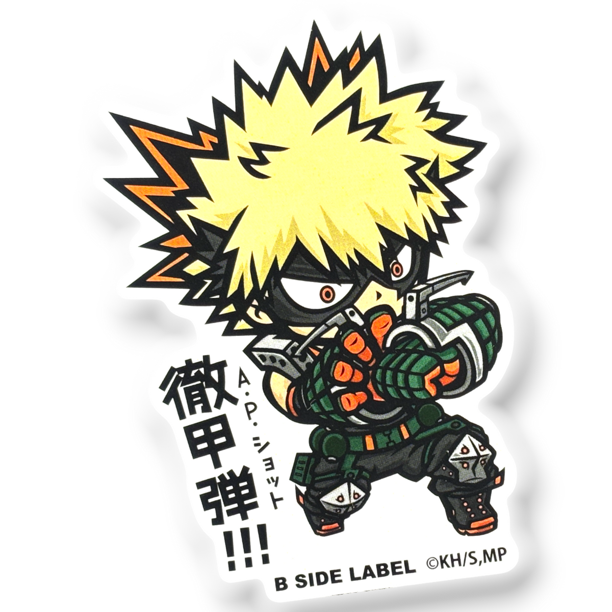 My Hero Academia Bakugo Katsuki AP Shot ✦ B-Side Label Sticker — visually confirmed original from the sticker folder