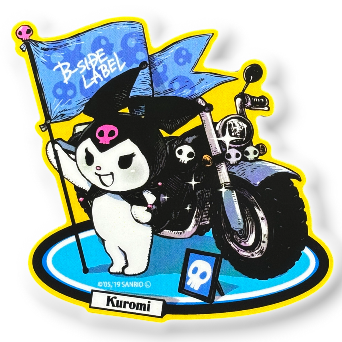 Sanrio Kuromi Rebel Biker Girl  ✦ B-Side Label Sticker — visually confirmed original from the sticker folder
