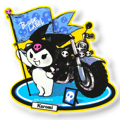 Sanrio Kuromi Rebel Biker Girl  ✦ B-Side Label Sticker — visually confirmed original from the sticker folder