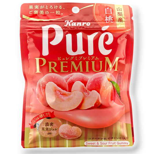 Kanro Puré Premium Gummy ✦ White Peach ✦ Japanese Candy