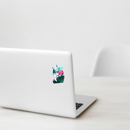 Stylish Boy Wearing Devil Mask ✦ B-Side Label Sticker