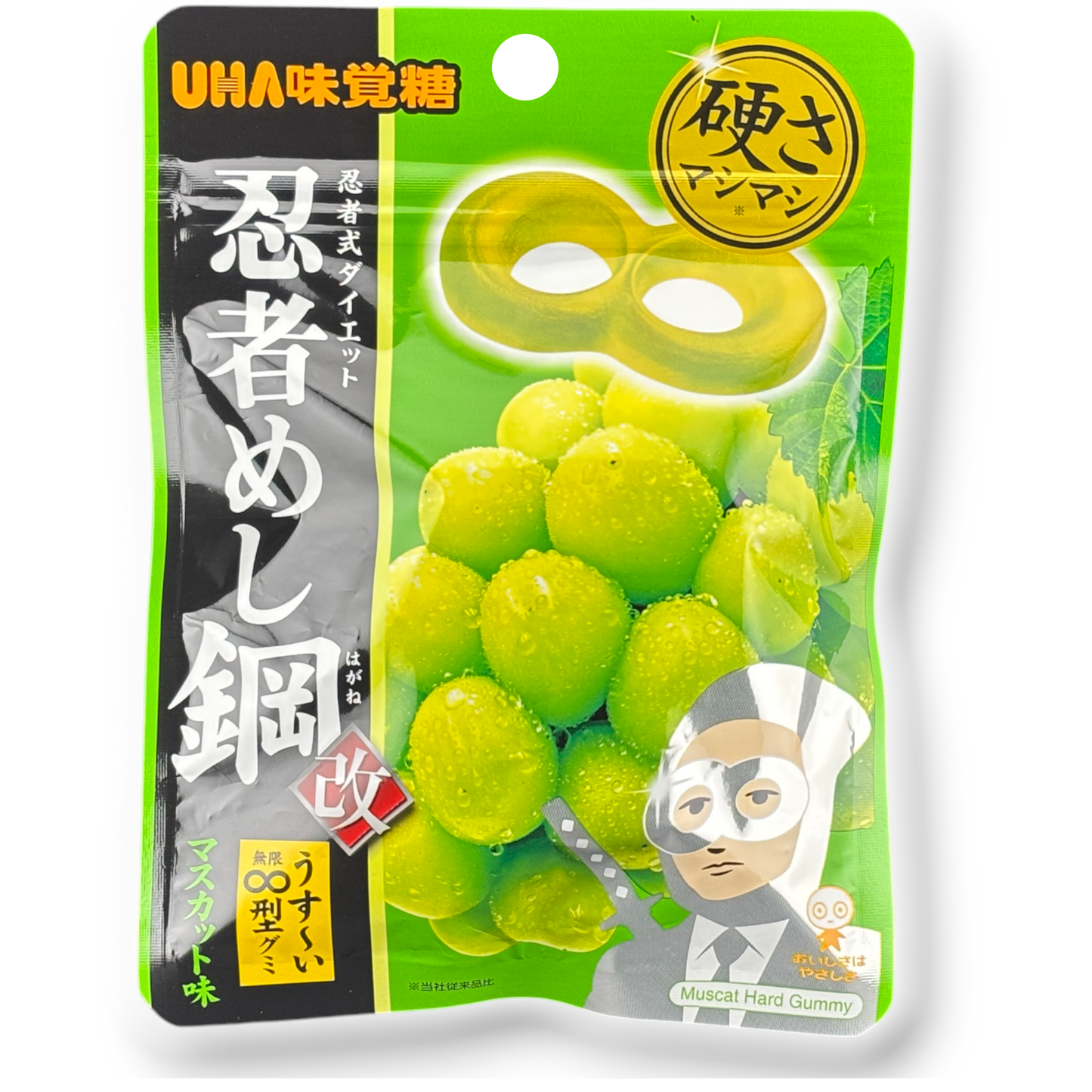 UHA ✦ Gominolas Duras Ninja Meshi ✦ Uva Moscatel