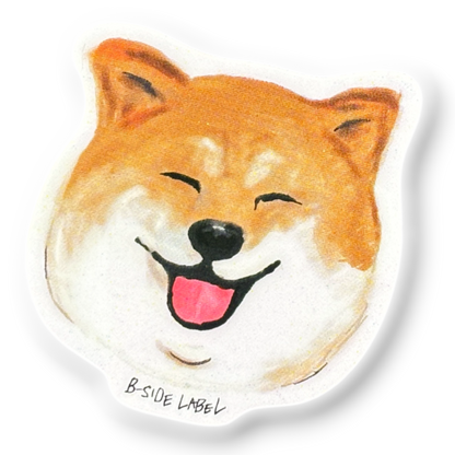 Smiling Shiba ✦ B-Side Label Sticker