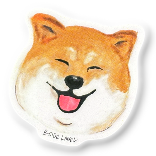 Smiling Shiba ✦ B-Side Label Sticker