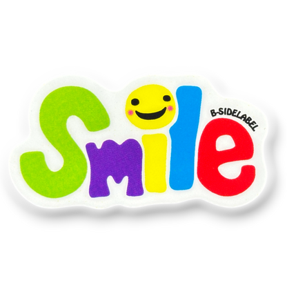 Smiley Rainbow Letters ✦ B-Side Label Sticker