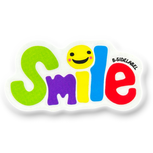 Smiley Rainbow Letters ✦ B-Side Label Sticker