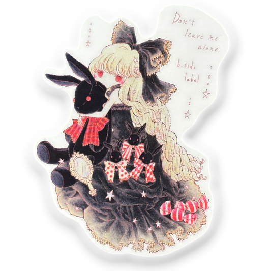 Blond Girl and Hare ✦ B-Side Label Sticker