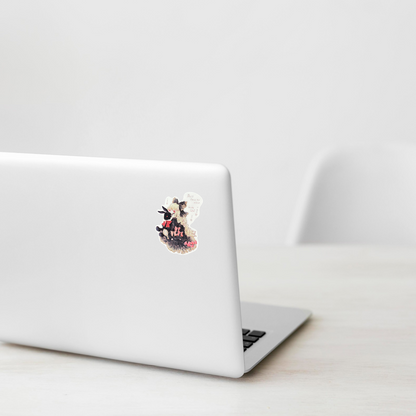 Blond Girl and Hare ✦ B-Side Label Sticker
