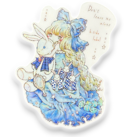 Blond Girl and Hare ✦ B-Side Label Sticker