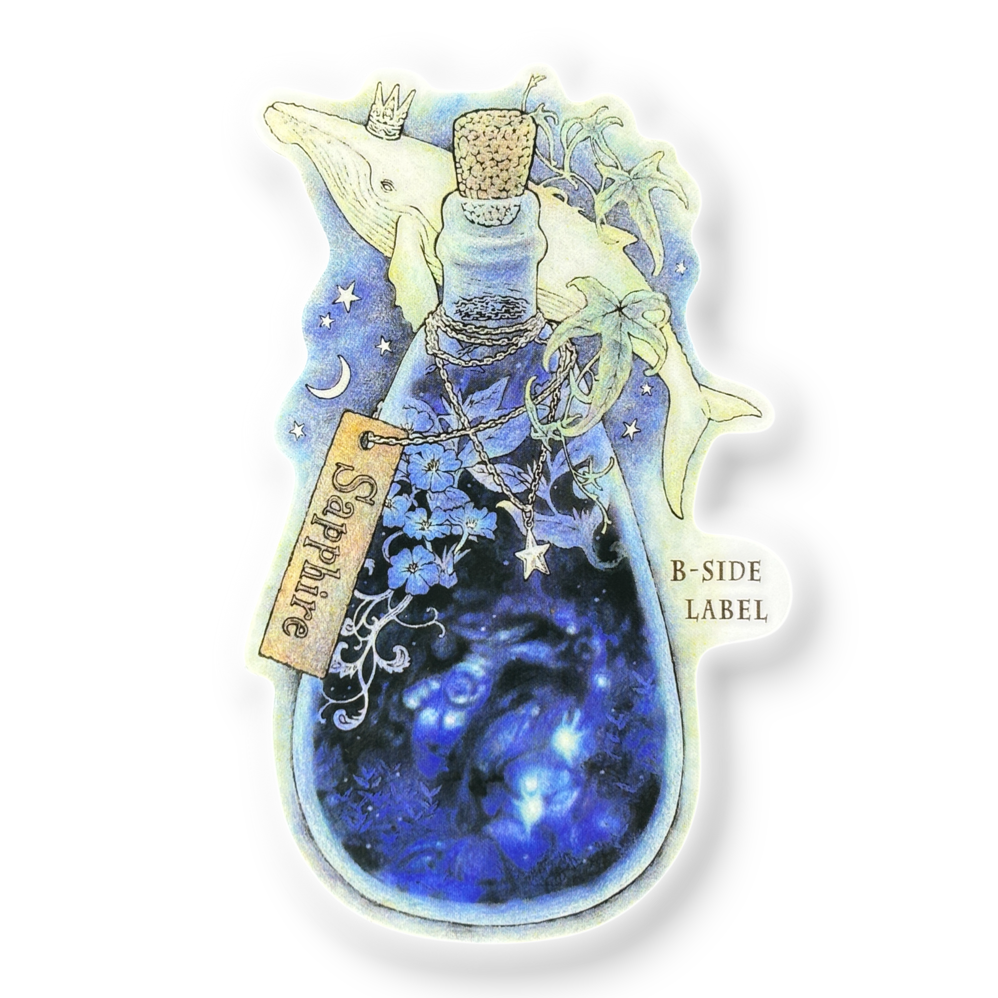 Blue Sapphire Bottle B-Side Label Sticker – Japan Goods Direct