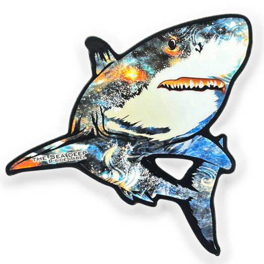 Colorful Galaxy Shark ✦ B-Side Label Sticker