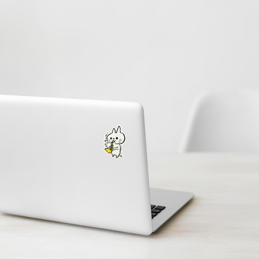 Saxophone Cat ✦ B-Side Label Sticker