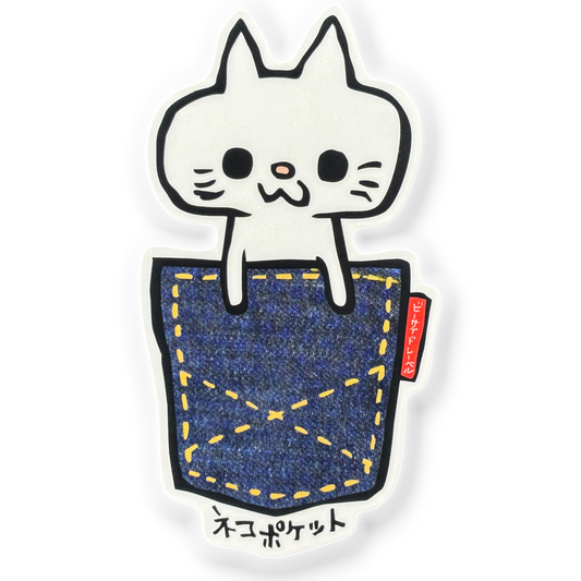 Cat in Pocket ✦ B-Side Label Sticker