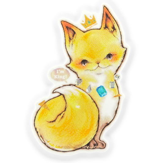 Majestic Fox King ✦ B-Side Label Sticker