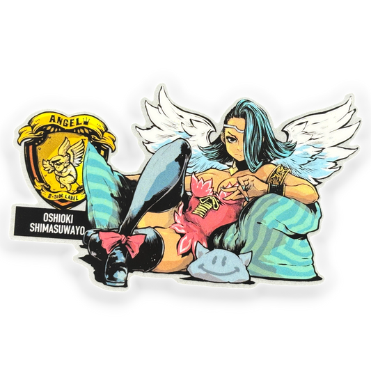 Serious-Face Angel ✦ B-Side Label Sticker
