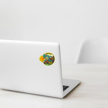 Jumping Blue Frog ✦ B-Side Label Sticker