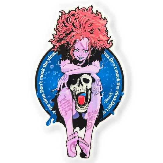 Crazy Virus Girl ✦ B-Side Label Sticker