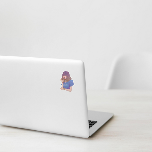 Mellow Vibes Girlie ✦ B-Side Label Sticker