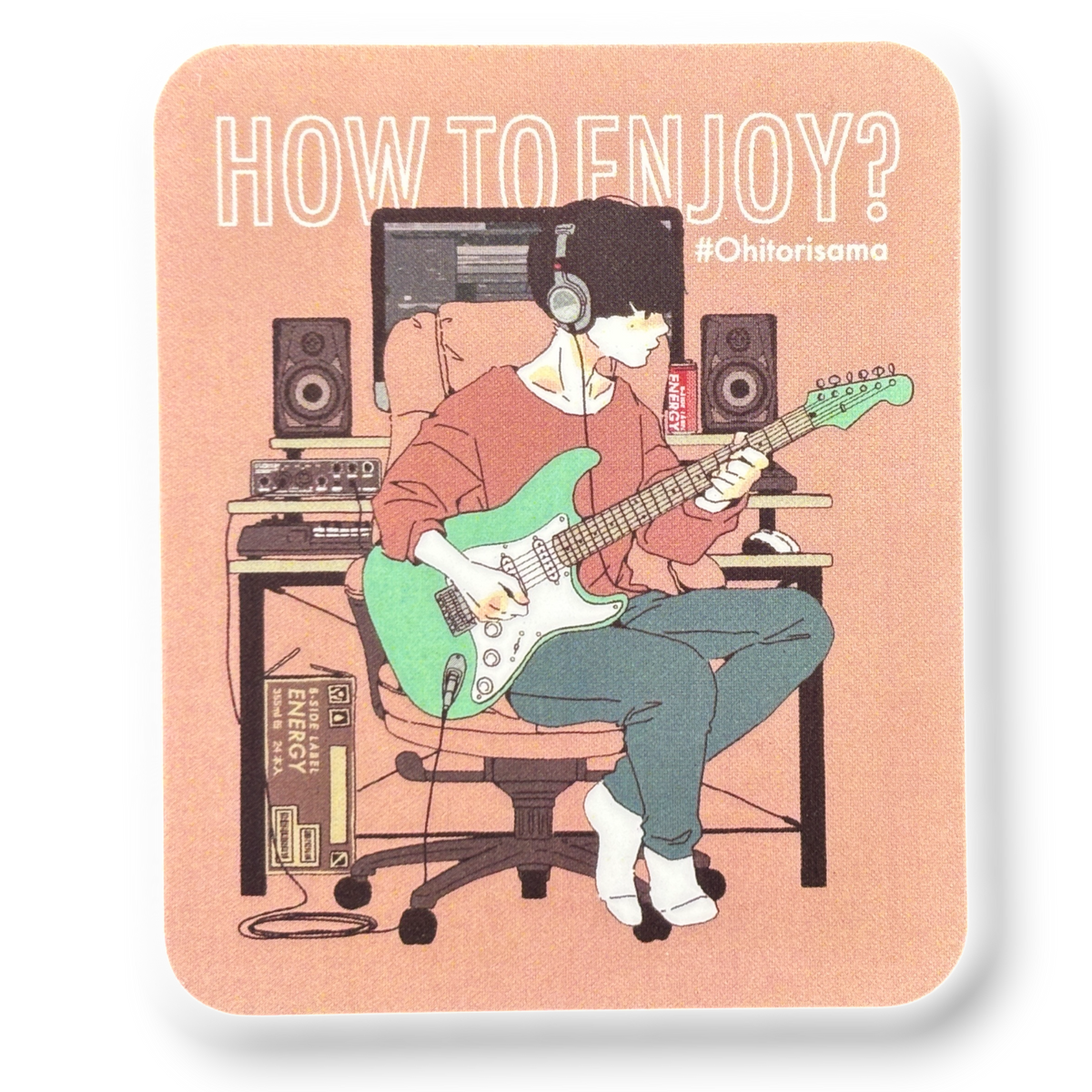 Man Playing Guitar ✦ B-Side Label Sticker — visually confirmed original from the sticker folder