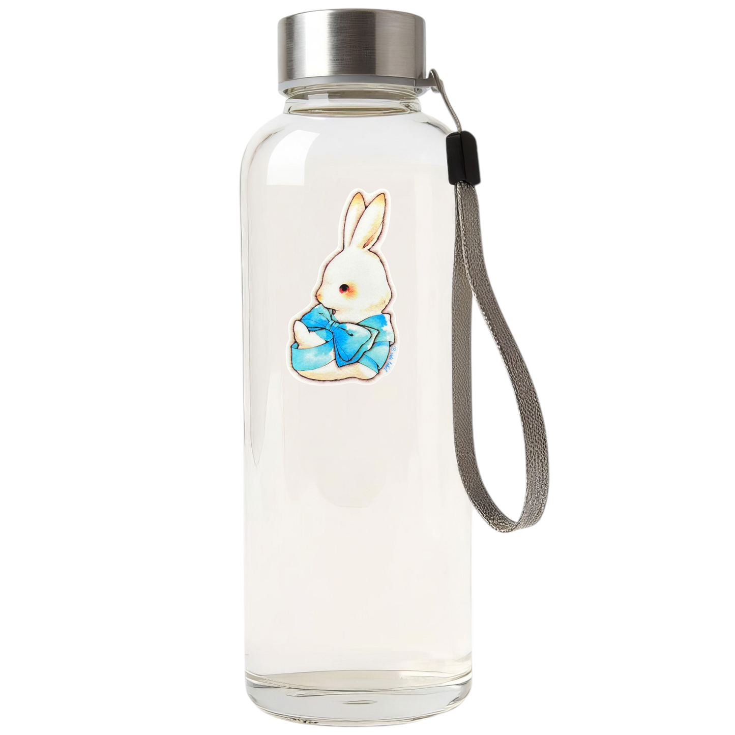 Fluffy Bunny Blue Ribbon  ✦ B-Side Label Sticker