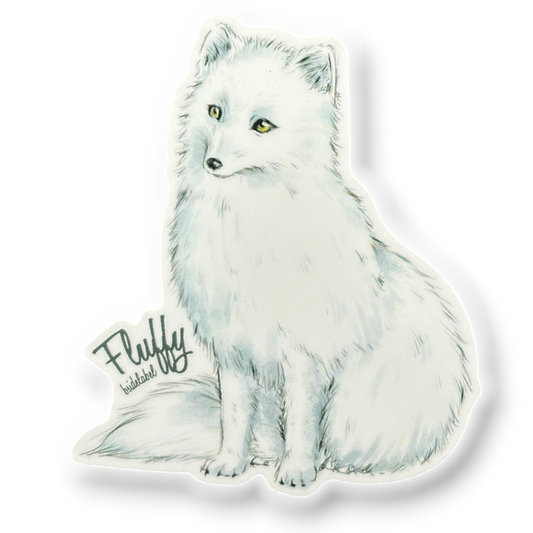 Fluffy Arctic Fox ✦ B-Side Label Sticker