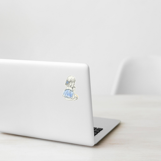 Blue Blossom Elegance ✦ B-Side Label Sticker