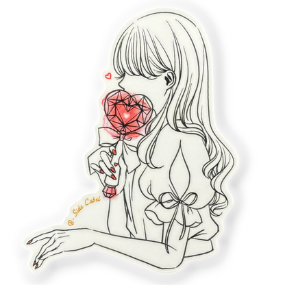 Heart Gem Elegance ✦ B-Side Label Sticker