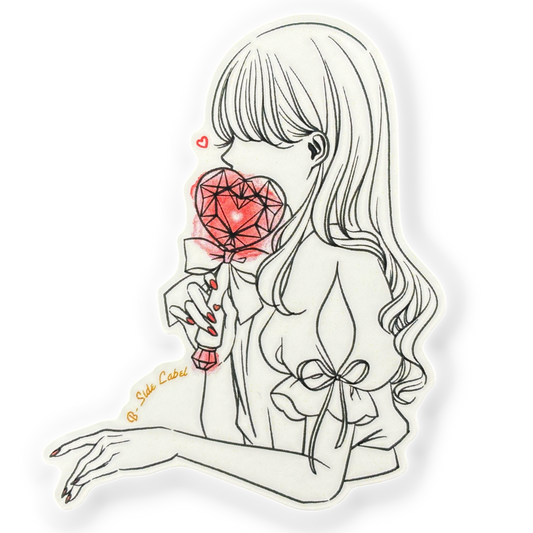 Heart Gem Elegance ✦ B-Side Label Sticker